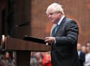 英国首相鲍里斯·约翰逊在唐宁街正式辞职前发表告别演说